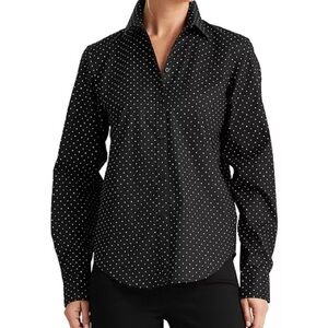 Lauren Ralph Lauren Black Polka Dot Blouse